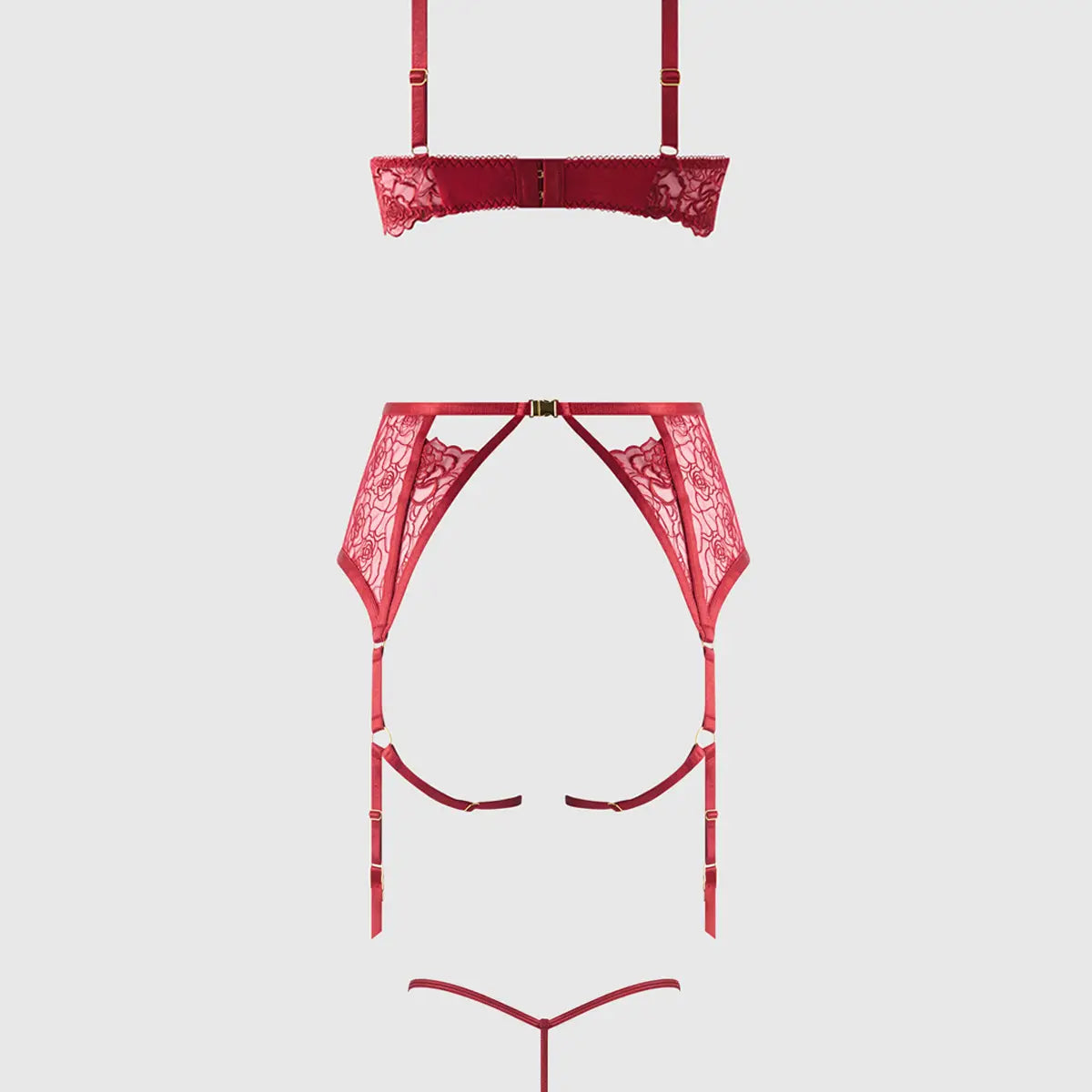 ROSALIE 3 PIECE OPEN CUP BRA SET