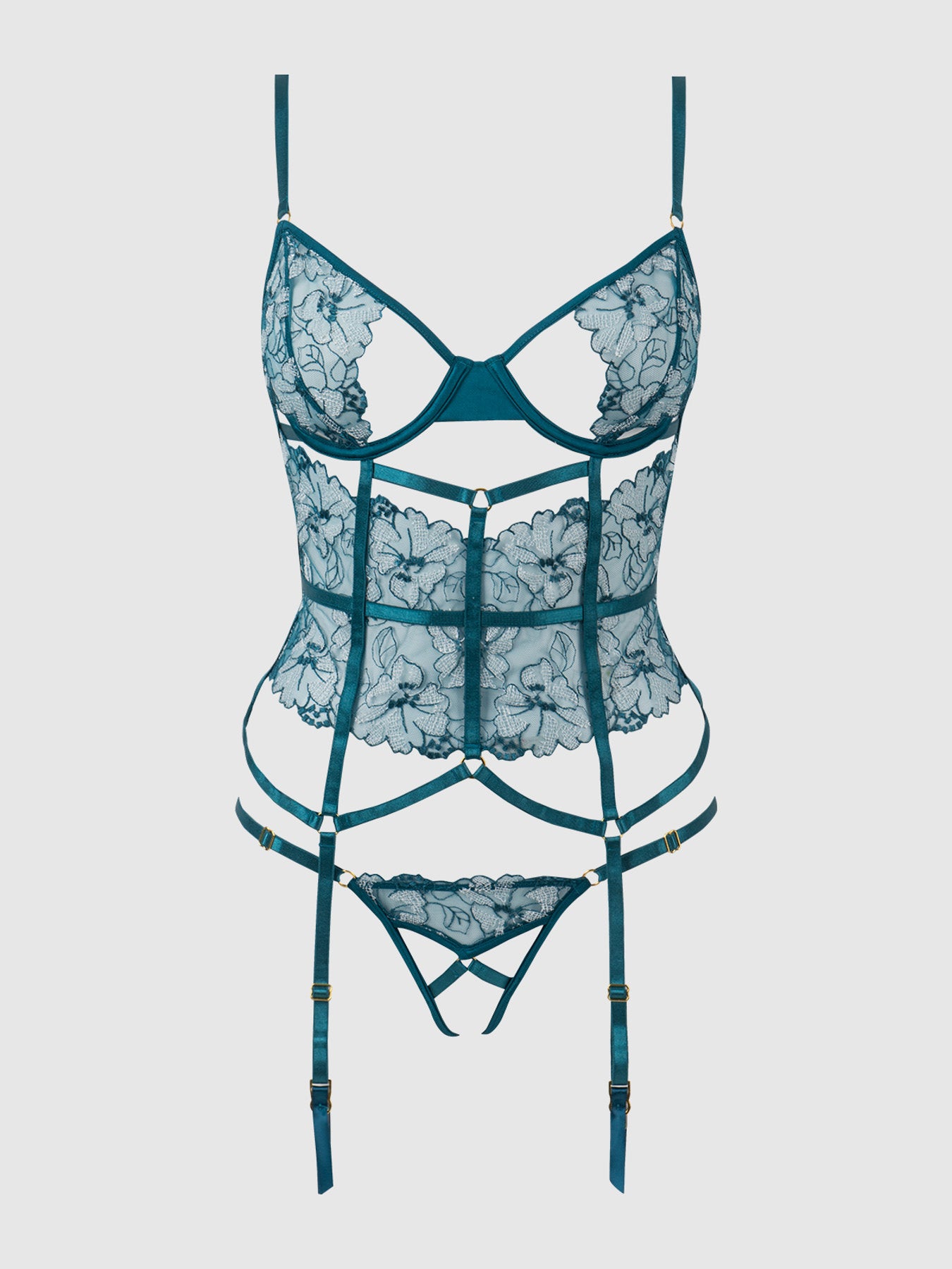 NOVA BLACKLIGHT BUSTIER SET Lingerie HOD   