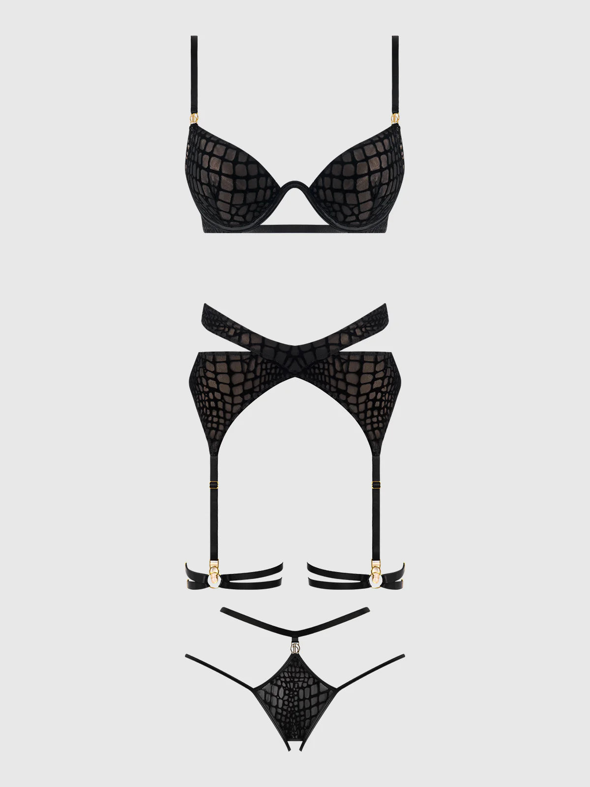 SNAKE 3 PIECE BRA SET